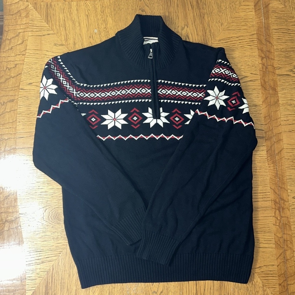 *NWOT* WEATHERPROOF VINTAGE Mens Quarter Zip Pullover Fairisle Sweater - XL - Picture 3 of 10